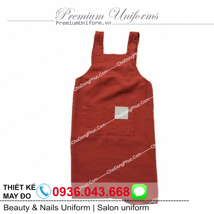 tap de nails, nails apron, tạp dề spa, tạp dề nails